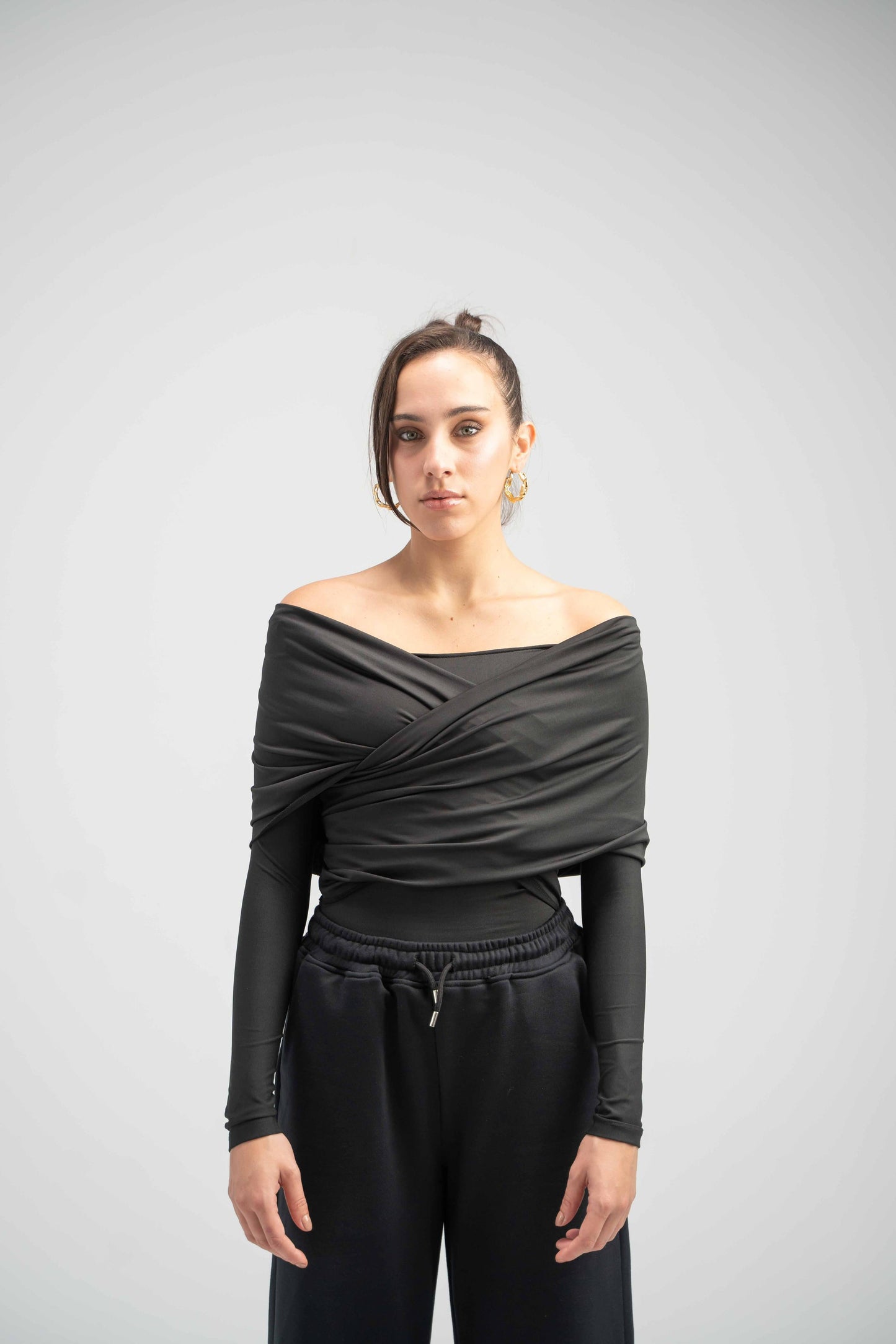 V-off Shoulder Bodysuit