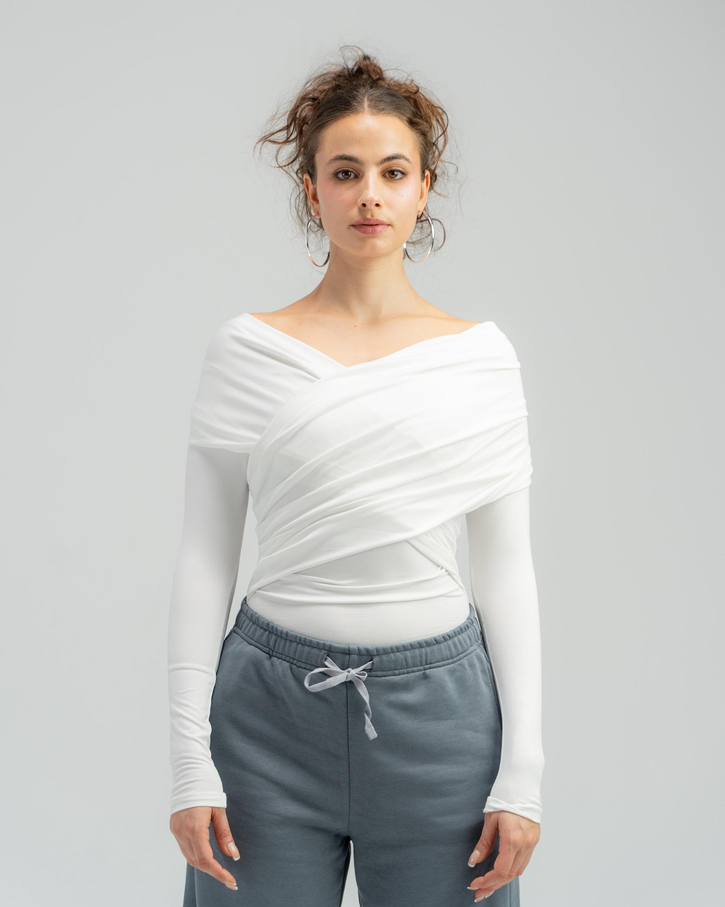 V-off Shoulder Bodysuit