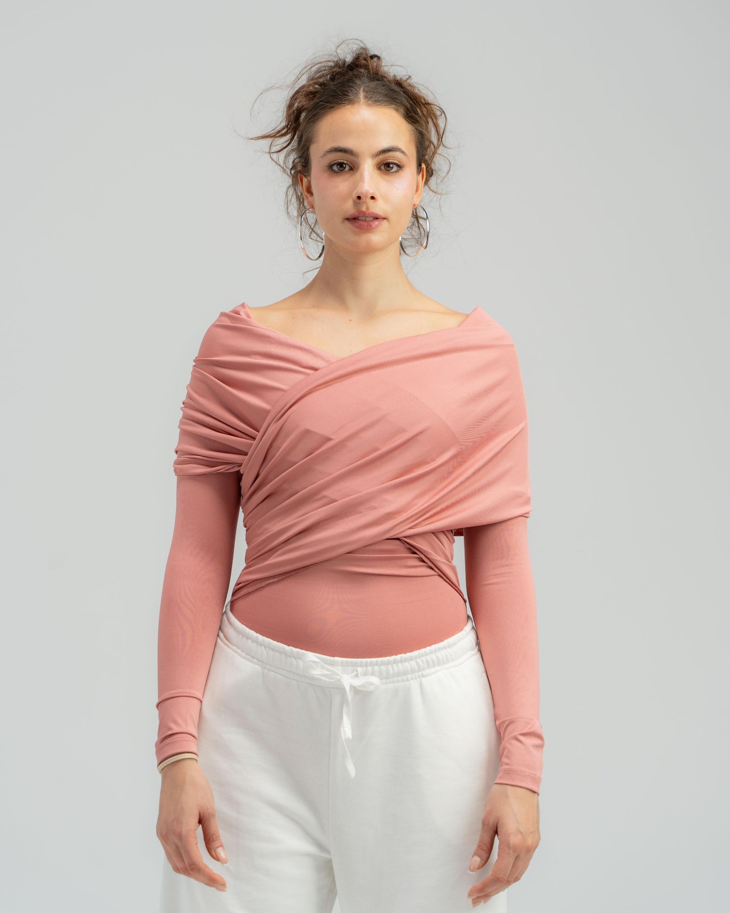 V-off Shoulder Bodysuit