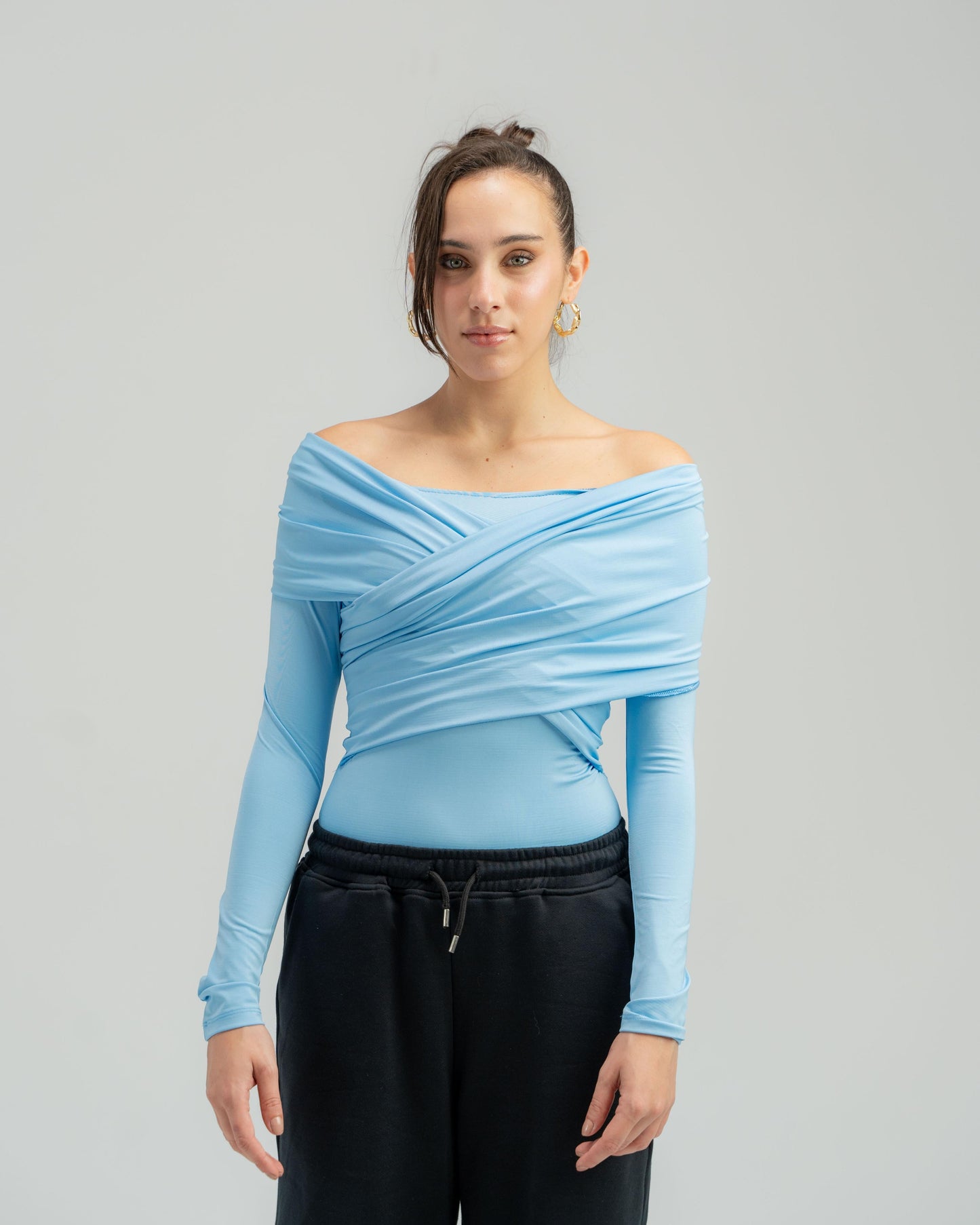 V-off Shoulder Bodysuit