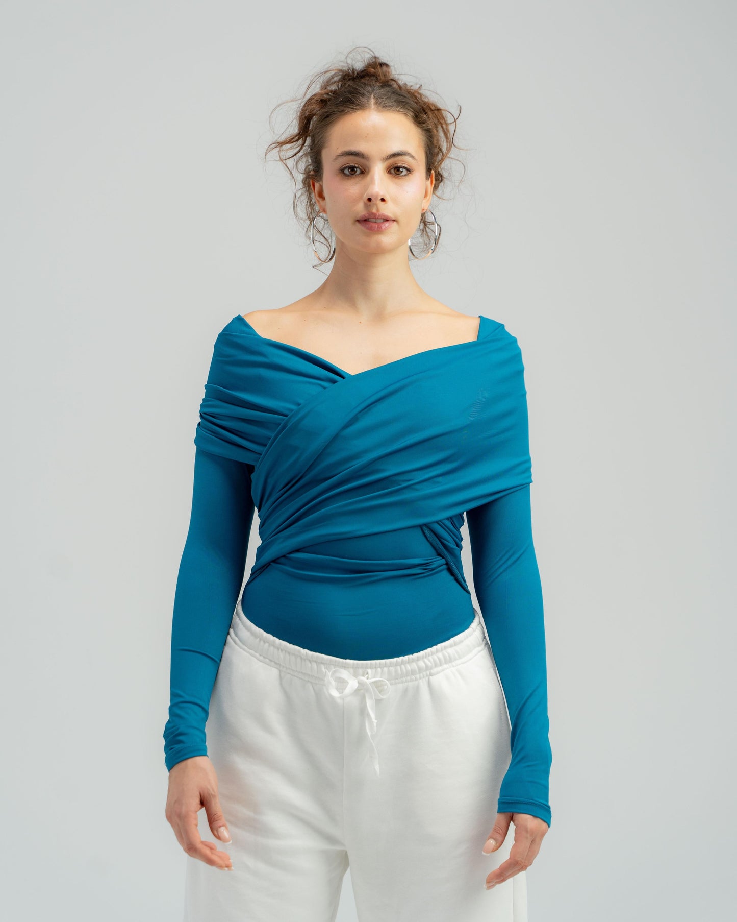 V-off Shoulder Bodysuit