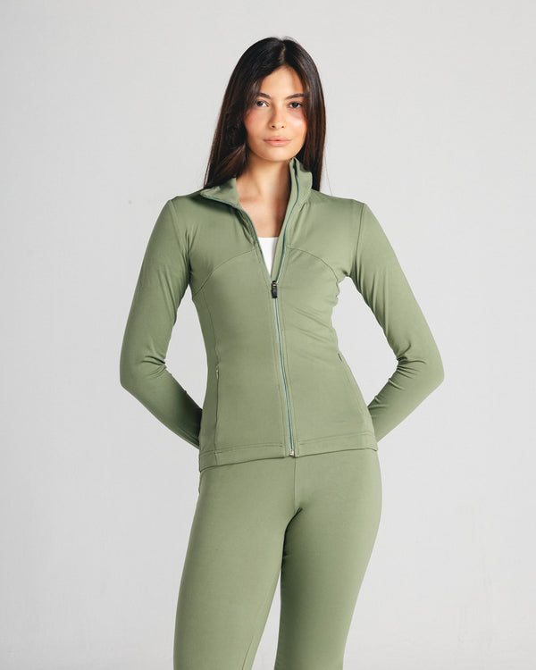 Soft sculpt zip up