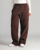 Brown Core Fleece Sweatpants on female model