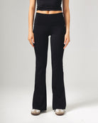 Fold-Over Yoga Pants - Black