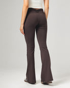 Front Ruched Yoga Pants - Brown