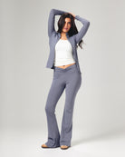 Front Ruched Yoga Pants - Grey