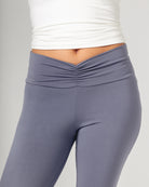 Front Ruched Yoga Pants - Grey