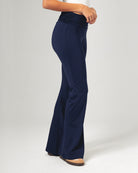 Side Ruched Yoga Pants - Navy