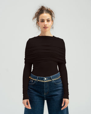 Long Sleeve Off Shoulder Top