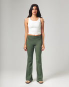 Side Ruched Yoga Pants - Sage Green