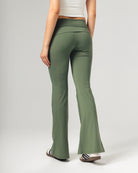 Fold-Over Yoga Pants - Sage Green