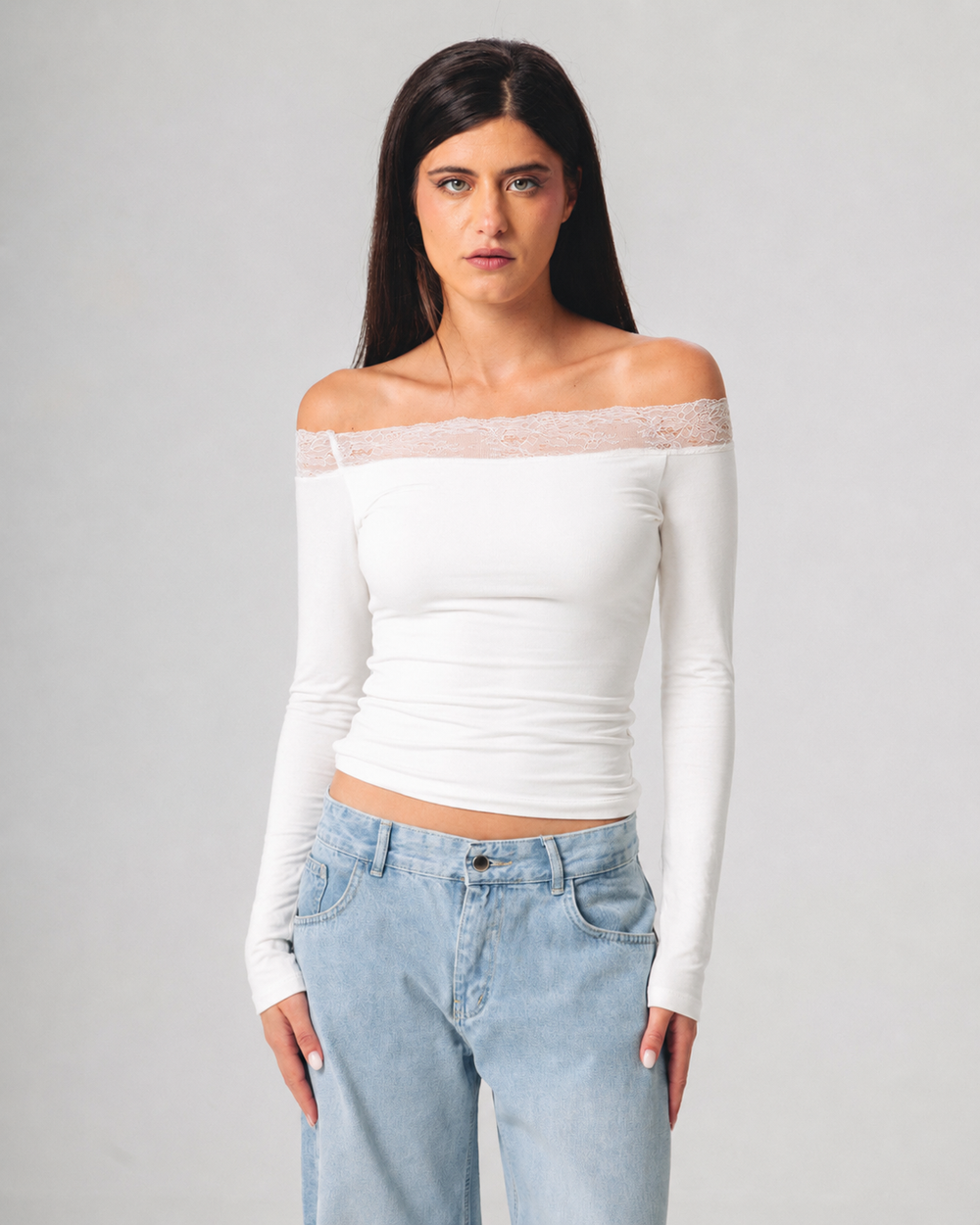 Lace Off-Shoulder Top