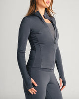 Soft sculpt zip up