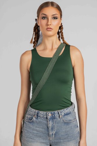 EMERALD GREEN - THICK STRAP TANK TOP